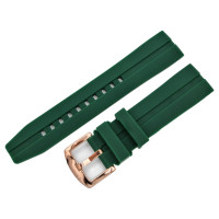 Силиконовый ремешок Vostok-Europe Almaz / NP1 / 22 мм / green / rose buckle