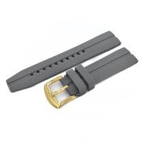 Силиконовый ремешок Vostok-Europe Almaz / NP1 / 22 мм / grey / yellow buckle