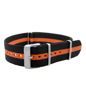 Нейлоновый ремешок Vostok-Europe Almaz / Rocket N1 / 23 мм / чорний / orange /  матова пряжка