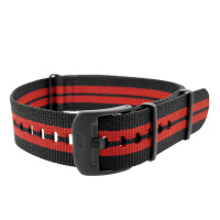 Нейлоновий ремінець Vostok-Europe Almaz / Rocket N1 / 23 мм / чорний / red / чорна пряжка