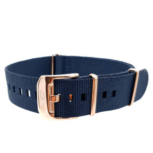 Нейлоновый ремешок Vostok-Europe Almaz / Rocket N1 / 23 мм / blue / rose buckle