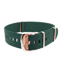 Нейлоновий ремінець Vostok-Europe Almaz / Rocket N1 / 23 мм / green / rose buckle