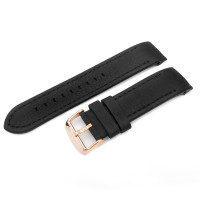 Кожаный ремешок Vostok-Europe  Anchar  / 24 мм / чорний / rose buckle