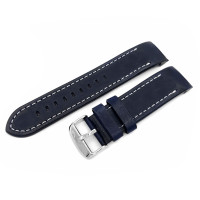 Шкіряний ремінець Vostok-Europe Anchar / 24 мм / blue / white / 