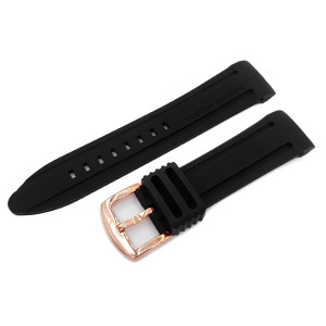 Силиконовый ремешок Vostok-Europe Anchar / 24 мм / чорний / rose buckle