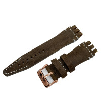 Шкіряний ремінець Vostok-Europe Energia Rocket / 26 мм / brown / grey / rose buckle