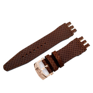 Кожаный ремешок Vostok-Europe  Energia Rocket  / 26 мм / brown / rose buckle