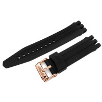 Силиконовый ремешок Vostok-Europe Energia Rocket / 26 мм / чорний / rose buckle