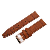 Шкіряний ремінець Vostok-Europe Limousine / 23 мм / brown / white / rose buckle