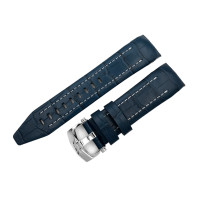 Шкіряний ремінець Vostok-Europe Lunokhod 2 / 25 мм / blue / white / 