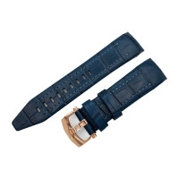 Шкіряний ремінець Vostok-Europe Lunokhod 2 / 25 мм / blue / rose buckle