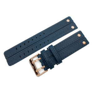 Кожаный ремешок Vostok-Europe  Expedition North Pole 1 / Everest  / 24 мм / petrol blue / rose buckle