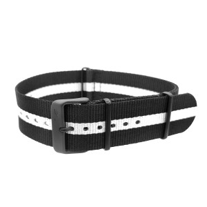 Нейлоновый ремешок Vostok-Europe Expedition North Pole 1 / Everest / 24 мм / чорний / white / чорна пряжка