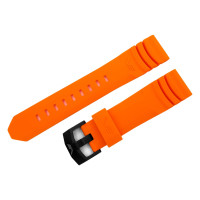 Силіконовий ремінець Vostok-Europe SSN-571 Nuclear Submarine / 22 мм / orange / чорна пряжка