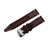 Кожаный ремешок Vostok-Europe  Rocket N1 vegetable  / 23 мм / brown / white / 