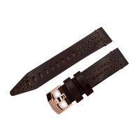 Шкіряний ремінець Vostok-Europe Rocket N1 / 23 мм / brown / rose buckle
