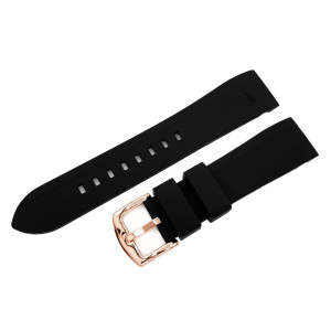 Силиконовый ремешок Vostok-Europe Rocket N1 / 23 мм / чорний / rose buckle