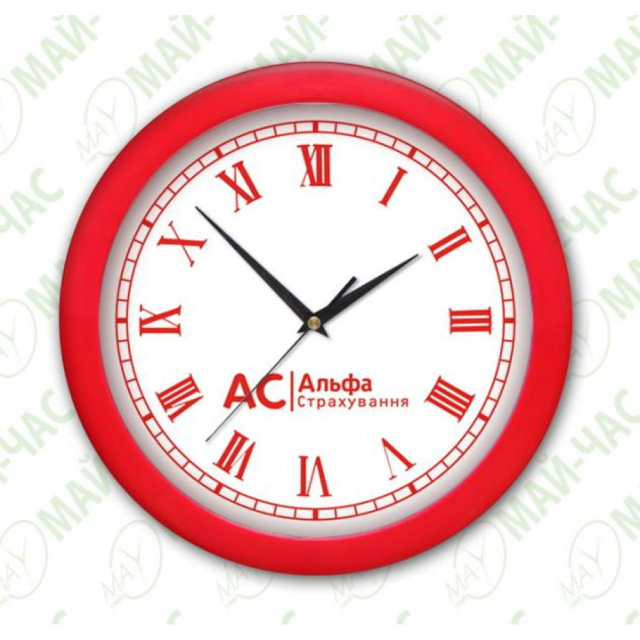 Настенные часы с нанесенным логотипом АЛЬФА страхування