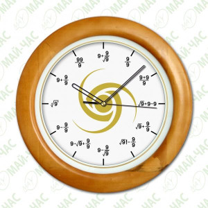 Настінний годинник з нанесеним логотипом Математика