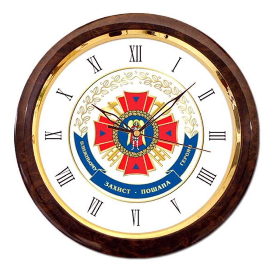 Настенные часы с нанесенным логотипом Захист пошана