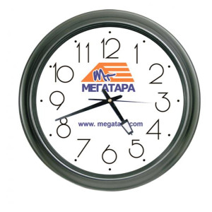 Настінний годинник з нанесеним логотипом МЕГАТАРА