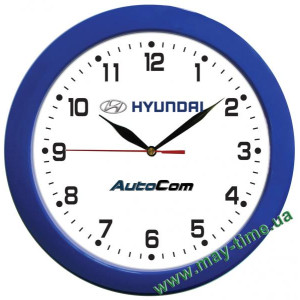 Настенные часы с нанесенным логотипом HUNDAI  11140158