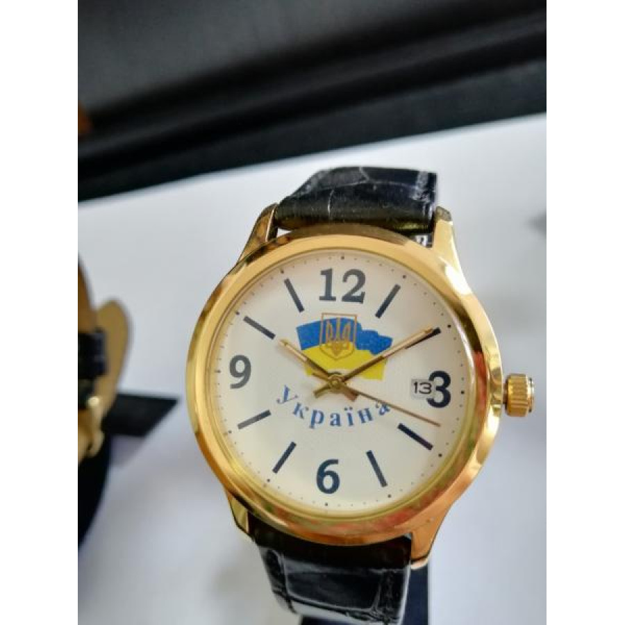 Наручний годинник з логотипом MAY-TIME Ukraine наручні кварцові чоловічі годинники