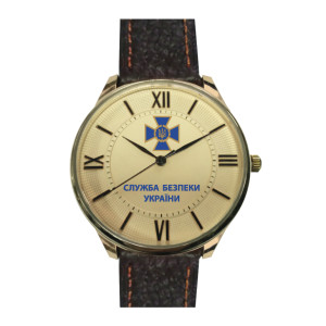 Наручные мужские часы с логотипом СБУ, тип  24 (MAY-TIME 2021-1591GGL)